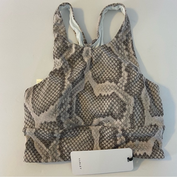 NWT Varley Alabaster Python Let's Move Harris Bra - Picture 3 of 9